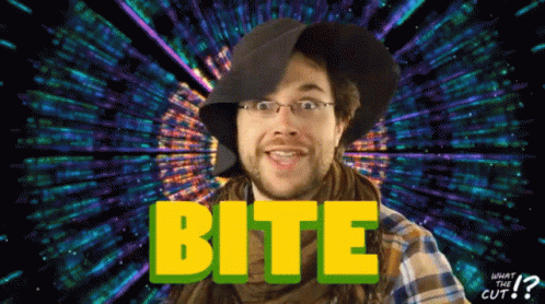 Bite Text In Music Video GIF