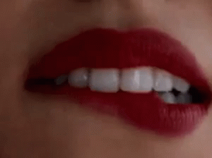 Hot Sexy Biting Lip Close Up GIF