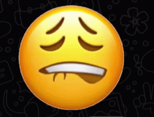 Cute Emoji Biting Lip GIF