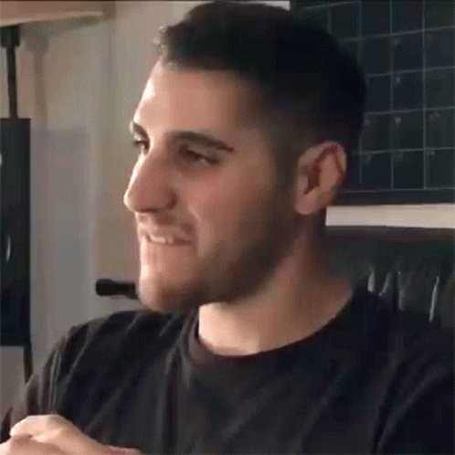 Rudy Ayoub Awkward Biting Lip GIF