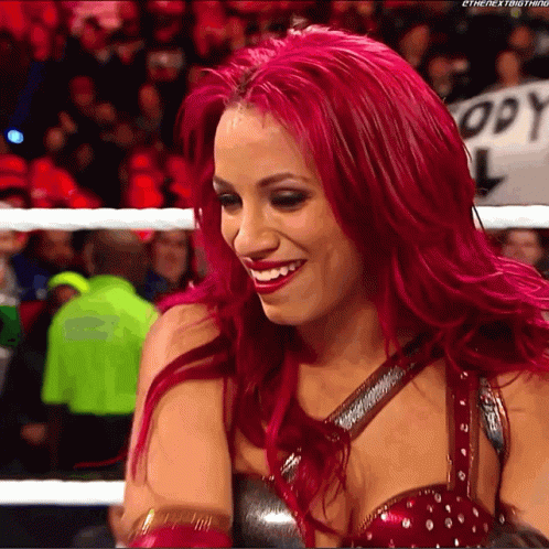Sasha Banks Wrestler Biting Lip GIF