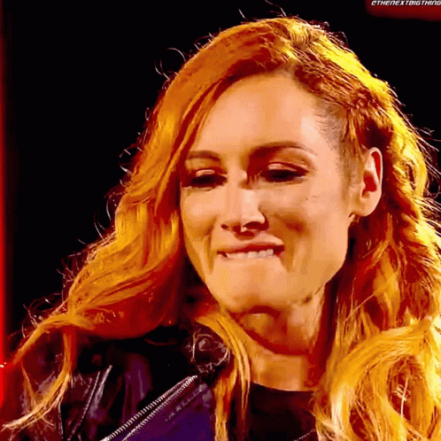 Biting Lip Becky Lynch GIF