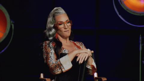 Biting Lip Michelle Visage Rupaul's Drag Race GIF