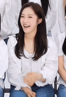 Biting Nails Loona Haseul Happy Smile GIF