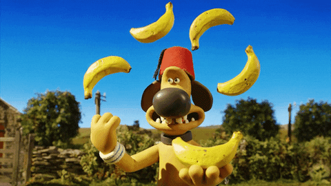 Bitzer Juggling Bananas Shaun The Sheep GIF