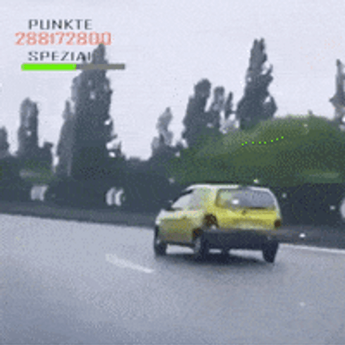 Bizzare Road Car Crash GIF