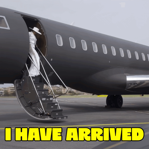 Black Airplane I Have Arrived
