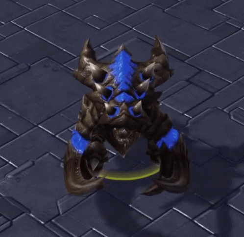 Black And Blue Monster Sitting GIF