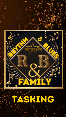 Black and Gold Rhythm and Blues Tasking Logo