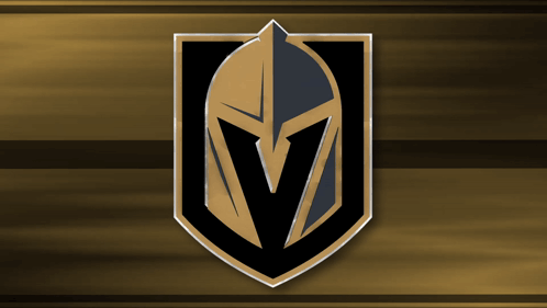 Black And Gold Shield With Helmet And V GIF