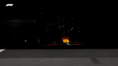 Black and Orange Race Car With Letter F