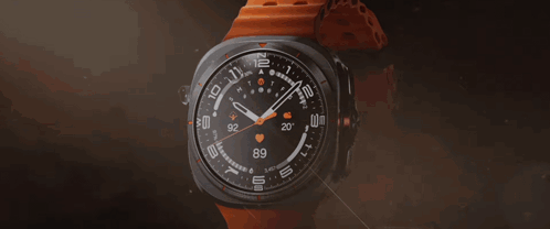Black and Orange Watch with 89
