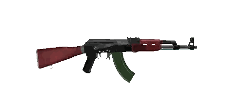 Black and Red Assault Rifle with Red Barrel