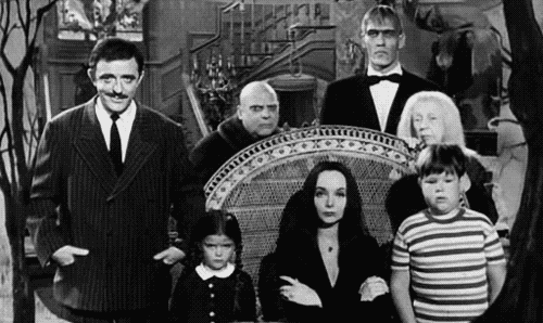 Black And White Addams Family GIF