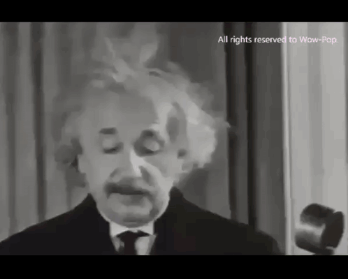 Black and White Albert Einstein Giving Speech