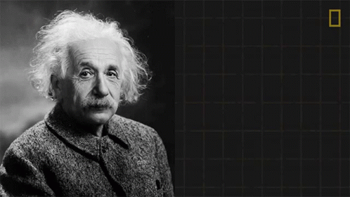 Black and White Albert Einstein Gravitational Waves