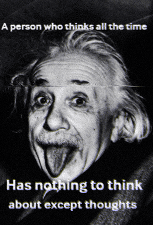 Black and White Albert Einstein Tongue Out