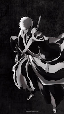 Black and White Anime Character With Sword