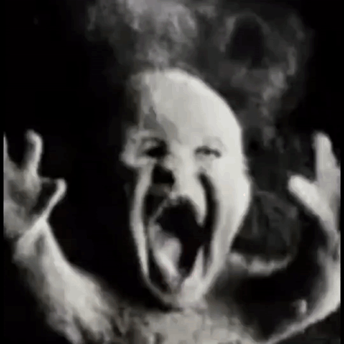 Black and White Baby Mouth Open