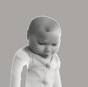 Black and White Baby Photo