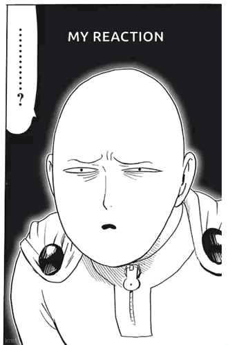 Black and White Bald Man My Reaction