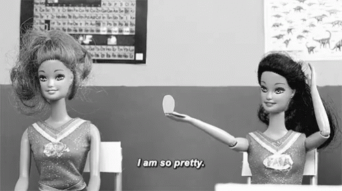 Black And White Barbie Narcissist Meme GIF