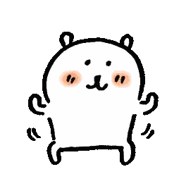 Black and White Bear with Pink Cheek
