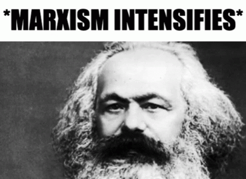 Black and White Bearded Man Marxism Intensifies