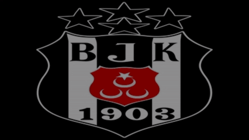Black and White BJK 1903 Logo with Three Stars