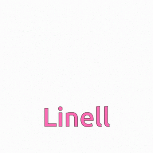 Black and White Bless Linell Logo With Pink Border