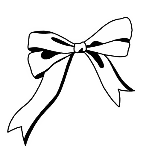 Black and White Bow Drawing