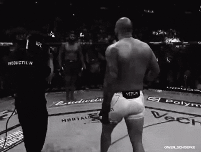 Black And White Boxer With Venum Shorts GIF
