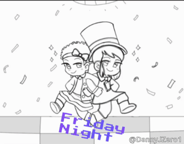 Black and White Boy and Girl Friday Night