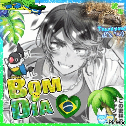 Black and White Boy Drawing Bom Dia