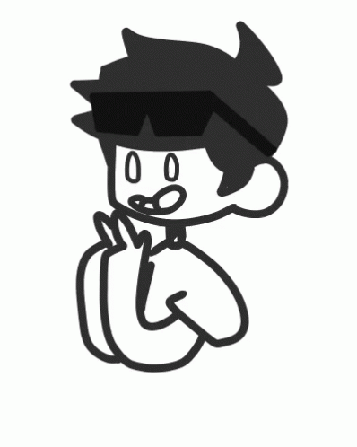Black and White Boy in Sunglasses Saying Hey