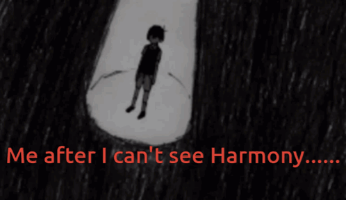 Black-And-White Boy Me After I Can't See Harmony GIF