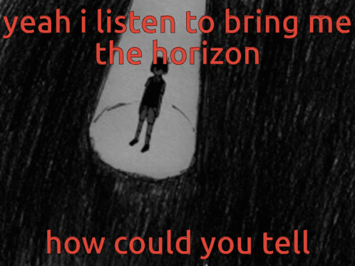 Black and White Boy Saying Bring Me the Horizon