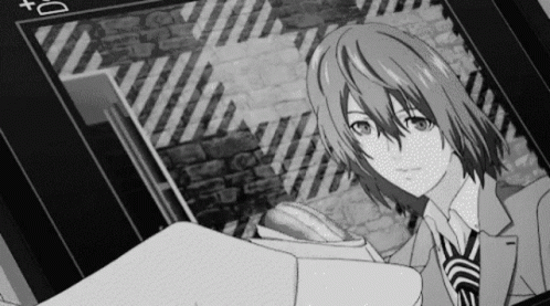 Black And White Boy With Long Hair And Tie GIF