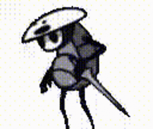 Black And White Bug With Sword On Back GIF