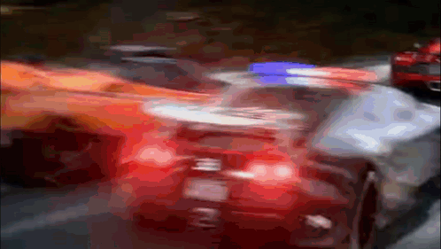 Black And White Bugatti Chiron Driving In Snow GIF