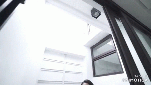 Black And White Building Made In Animatica GIF
