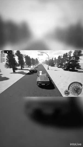 Black and White Car Video Game
