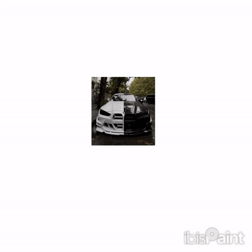 Black and White Car With Ibis Paint