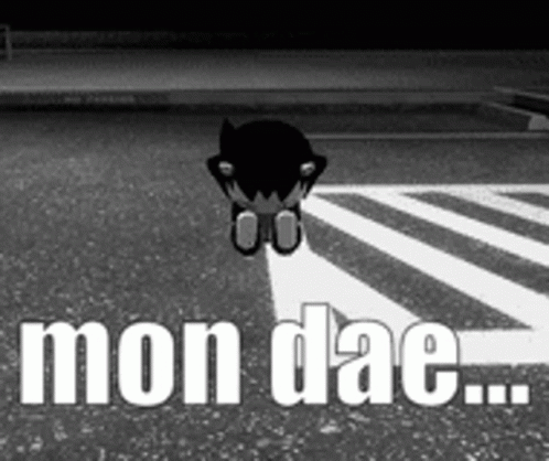 Black and White Cartoon Character Mon Dae
