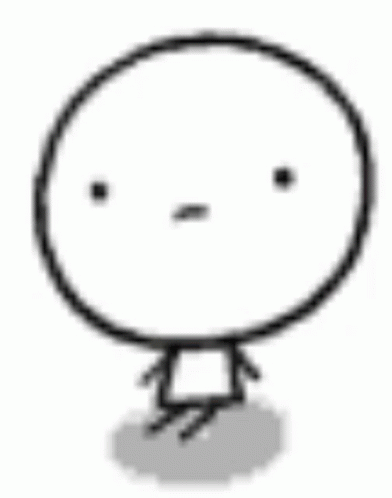Black and White Cartoon Character Sad Expression