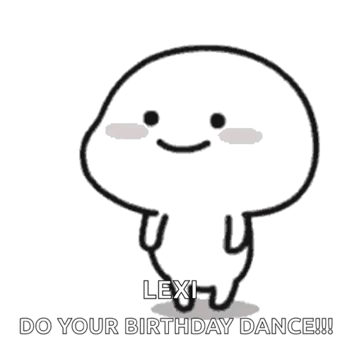Black And White Cartoon Character Saying Do Your Birthday Dance GIF