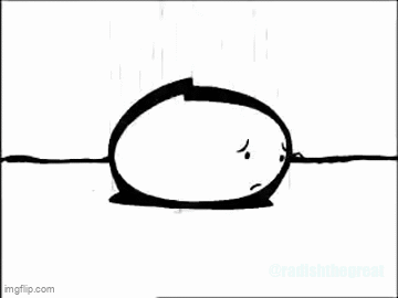 Black and White Cartoon Character With Arrow