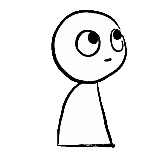 Black and White Cartoon Character with Hearts Around Him