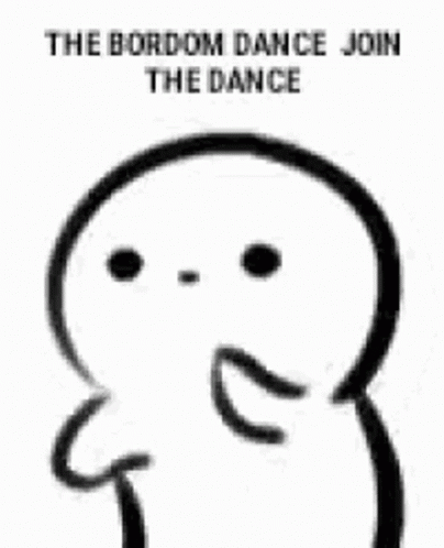 Black And White Cartoon: The Boredom Dance Join The Dance GIF