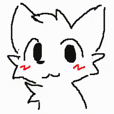 Black and White Cat Face With Red Lip